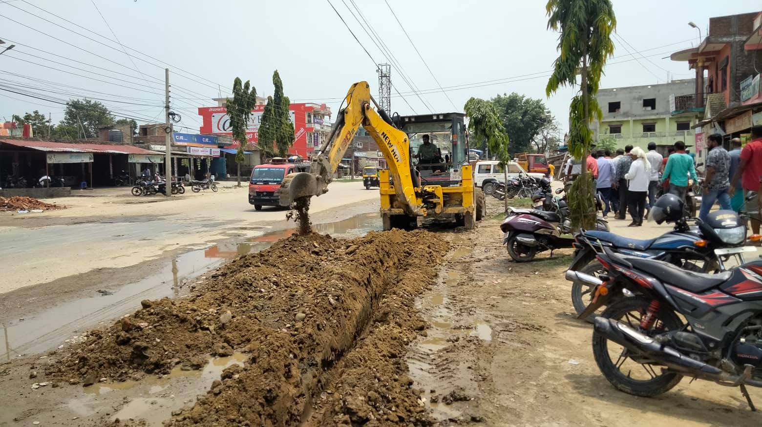 गरुडा चौकको पानीको निकास हुने भयो अब